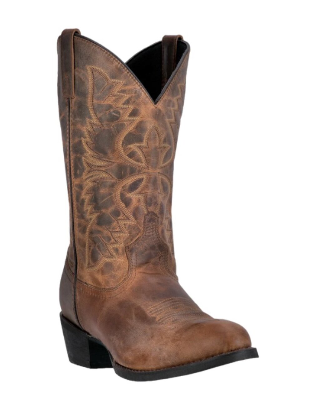 Laredo Men's Birchwood Tan Distressed Round Toe Boots 68452 Men's Size 11 EW